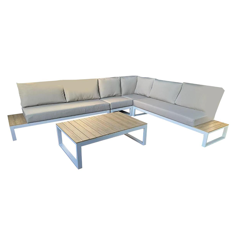 Multi-Seat All Aluminum Garden Corner Sofa Set