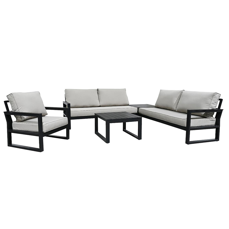 All Aluminum Garden Leisure Combination Sofa Table And Chair 4-Piece Set