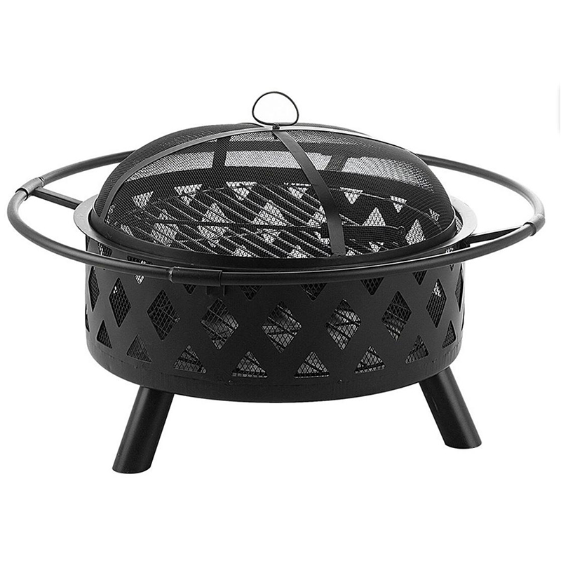 Household Round Steel Barbecue Grill Charcoal Grill Small Barbecue Stove