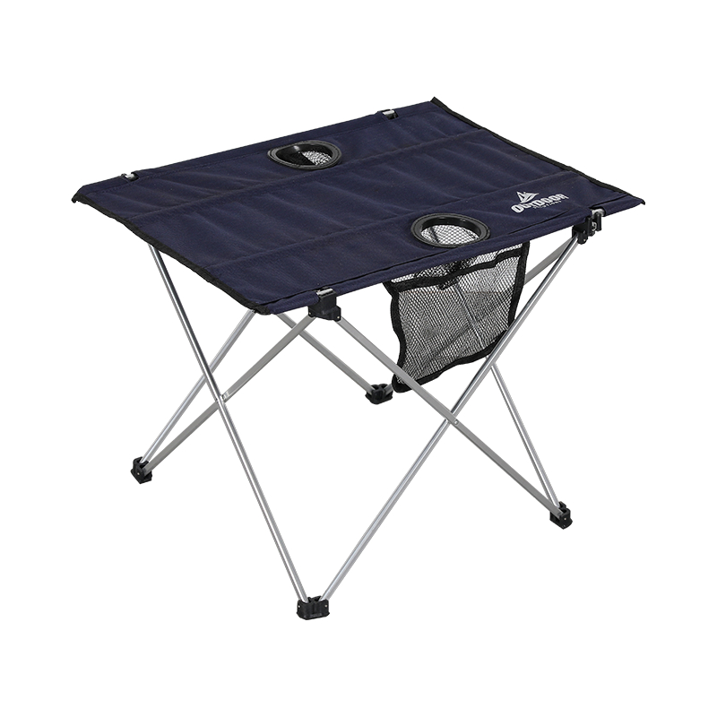 13/16mm Steel Tube 600D PVC Picnic Camping Folding Table With Cup Holder Net Pocket