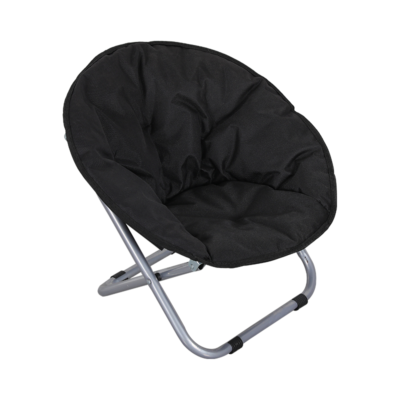 600D Polyester Plus PVC Coated Round Moon Chair Easy To Storage
