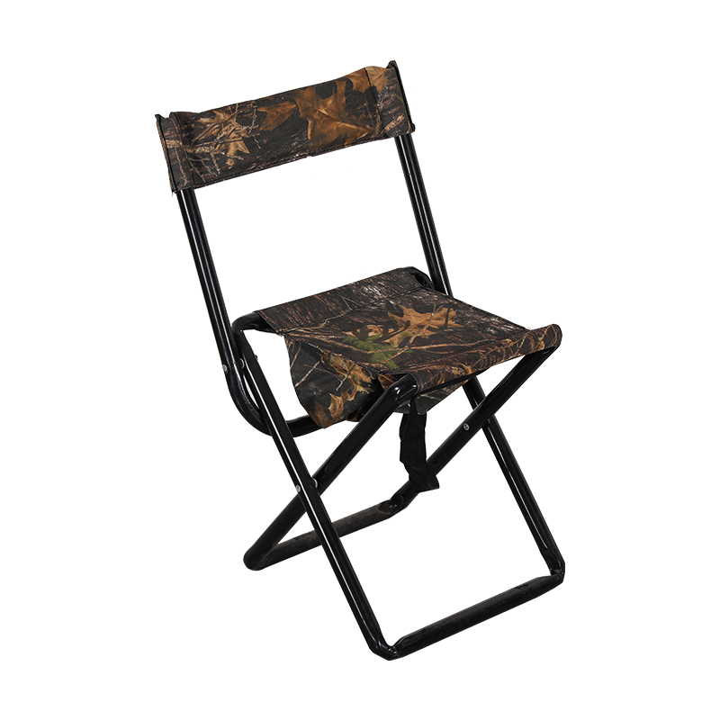 25mm Thick Steel Tube Camouflage Folding Hunting Chair With Storage Bag