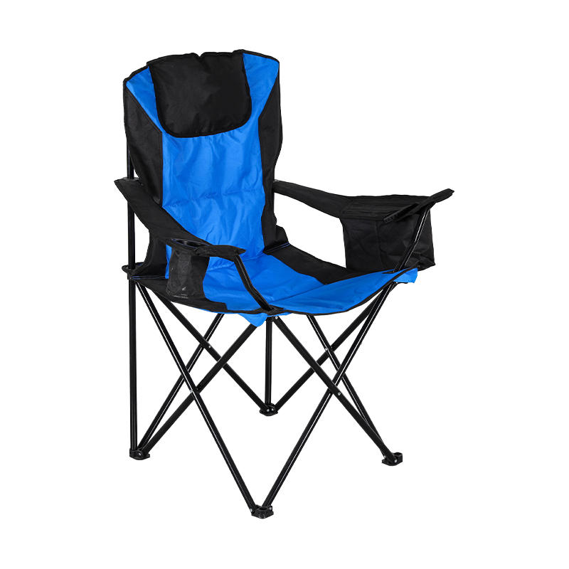 600D Rhombus Oxford Cloth Sandwich Mesh Fully Lined Cotton High Back Camping Chair