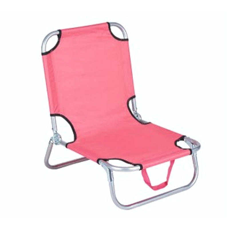 Steel Tube Frame 600D Oxford Cloth PVC Coating Armless Low Beach Chair